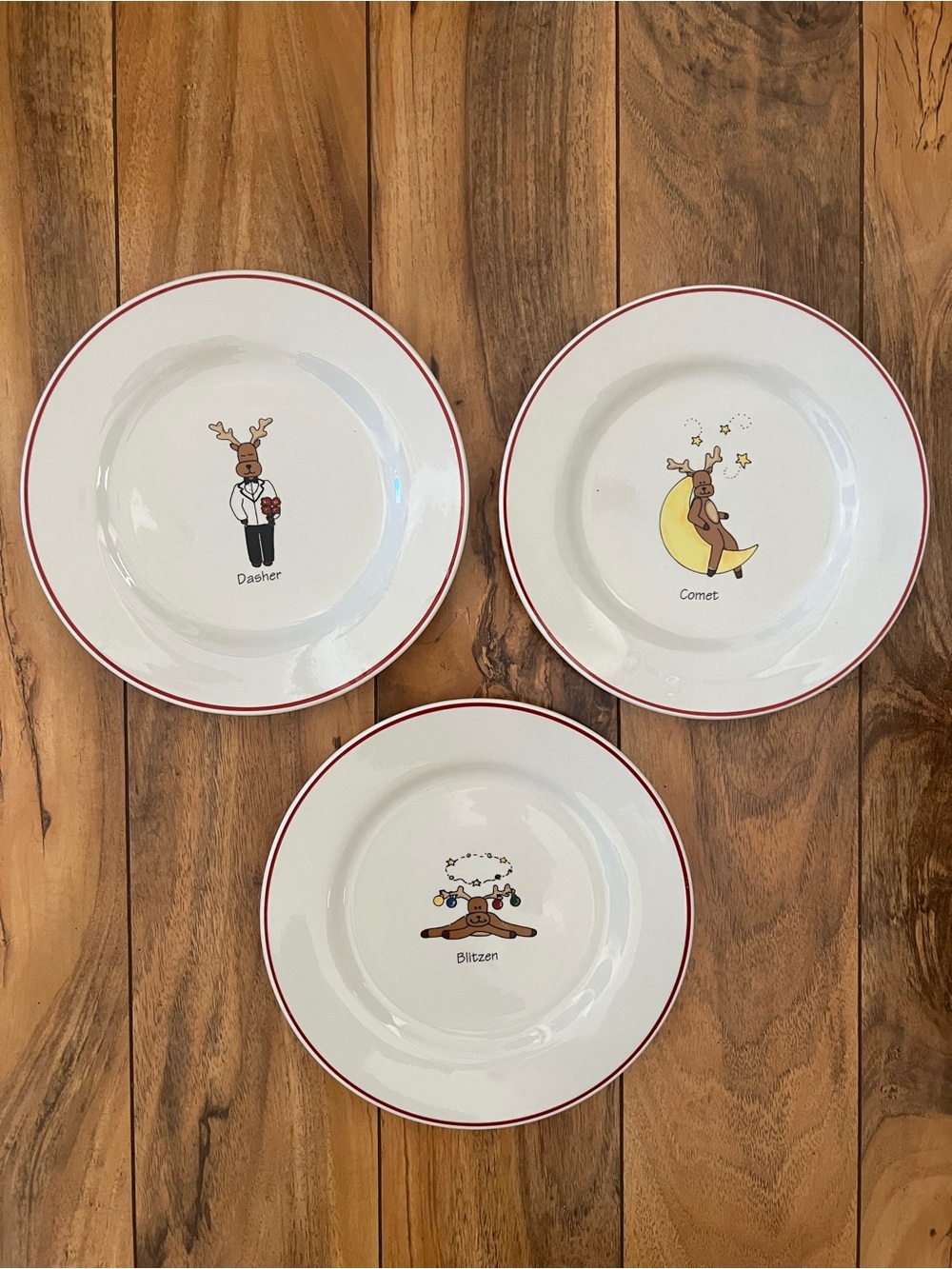 Rainbow Mountain Santa's Reindeer Salad Plates
